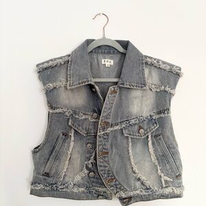 POL Light Blue Denim Vest